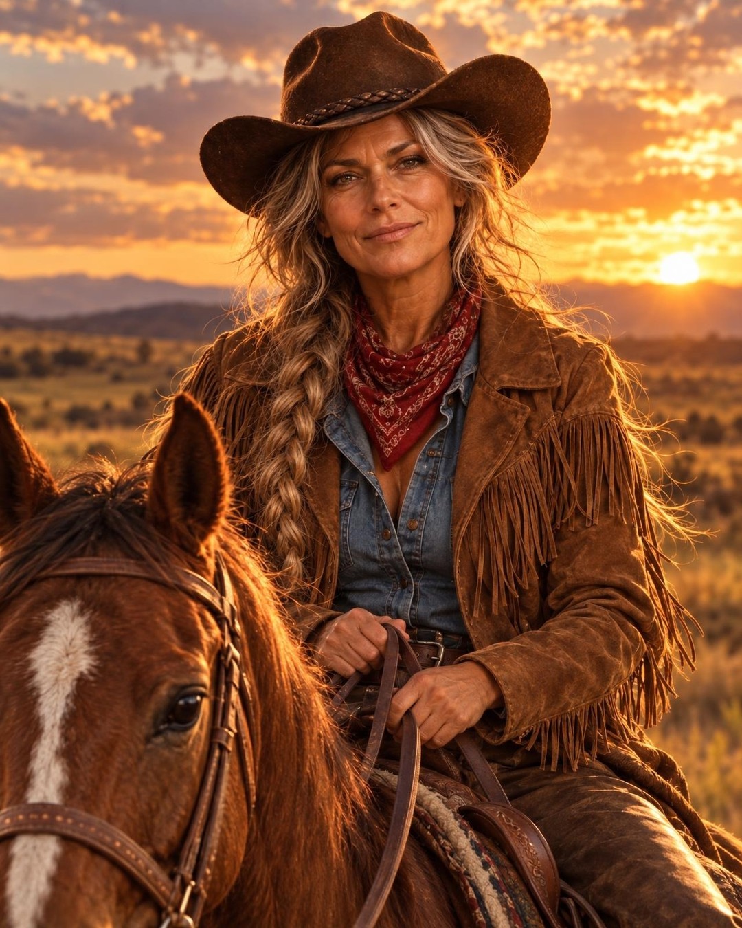 PortraitGift.Com Facebook ad: Still Riding at Sunset