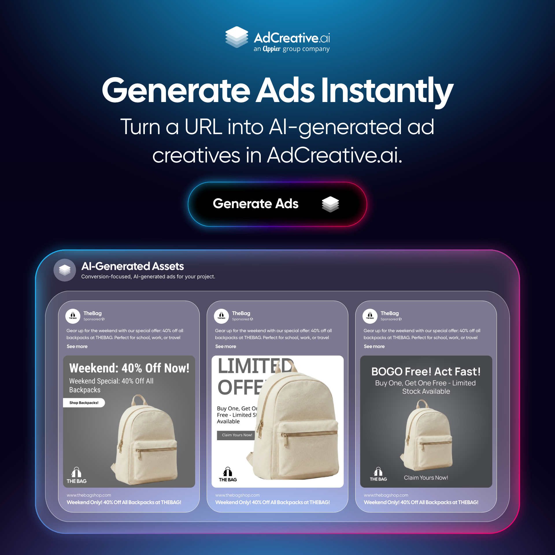 AdCreative.ai Facebook ad from Feb 26, 2026
