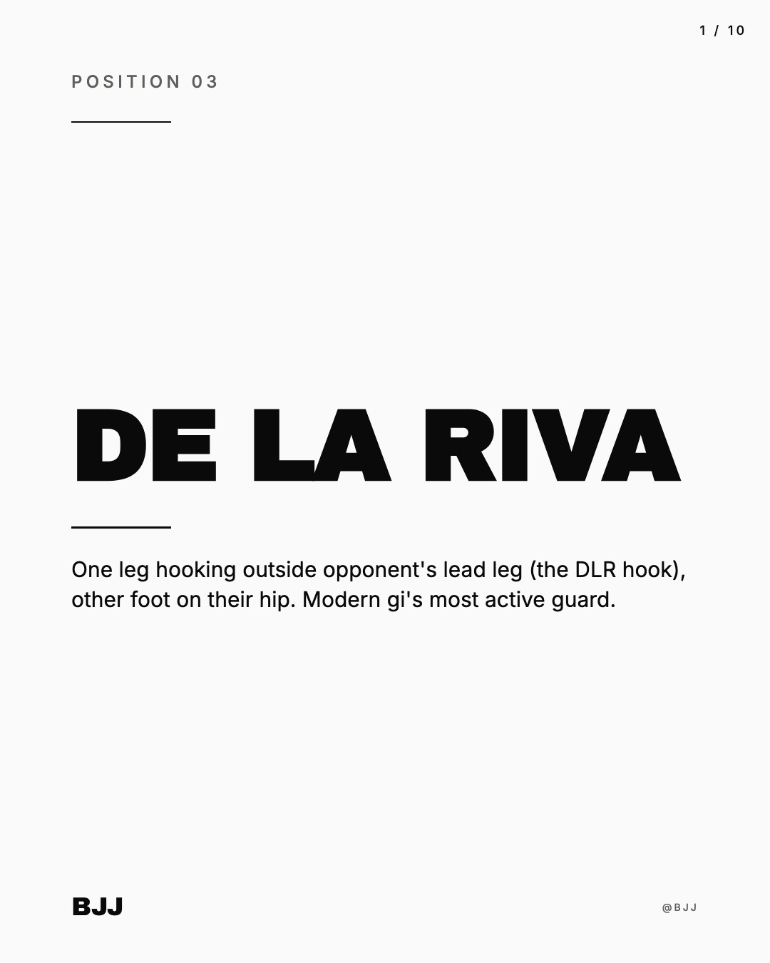 bjj Facebook ad: Position 03: De la Riva.