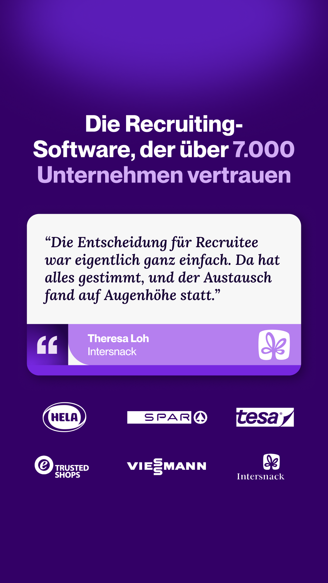 Recruitee Facebook ad