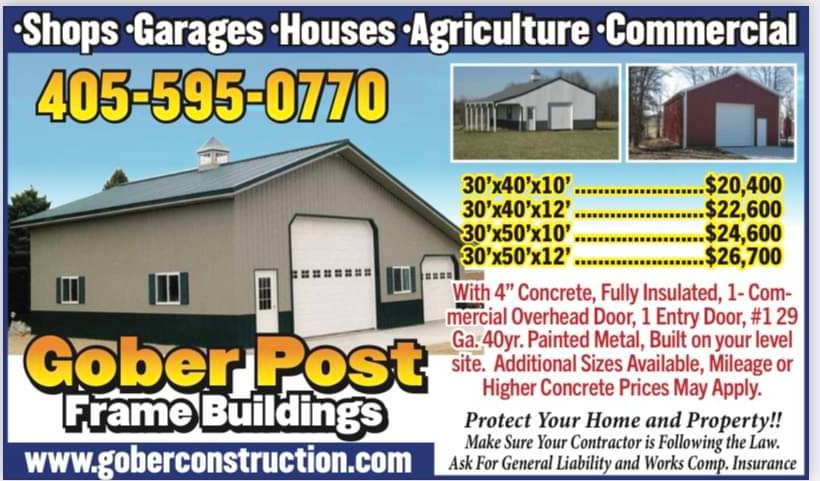 Gober Post Frame Construction Facebook ad: Hot Winter Deals