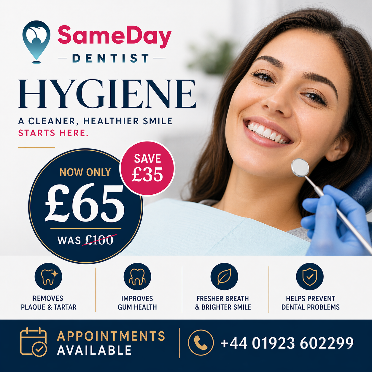 SameDay Dentist Facebook ad