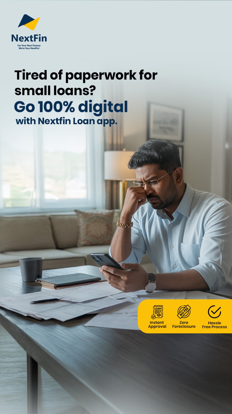 NextFin: Instant Personal Loan App Facebook ad from Dec 23, 2025