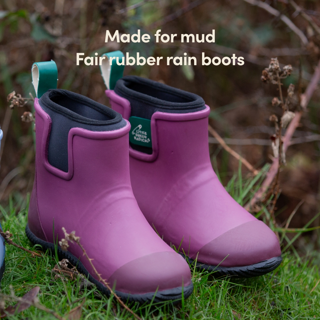 Little Green Radicals Facebook ad: NEW IN - No ordinary rain boot!