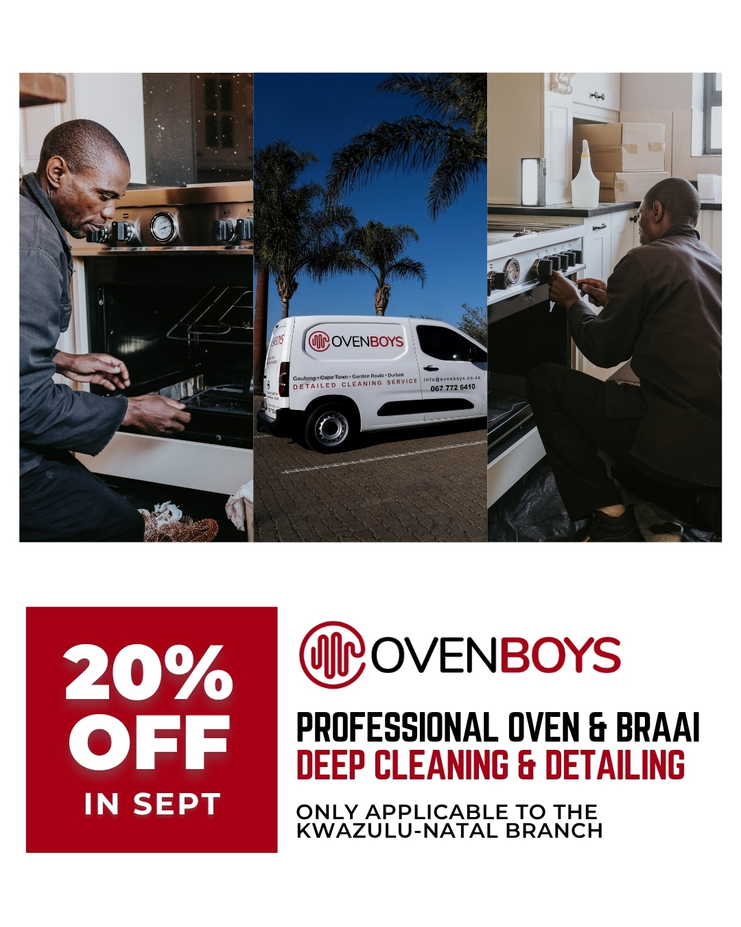 Oven Boys Facebook ad: Professional Oven & Braai Deep Cleaning & Detailing