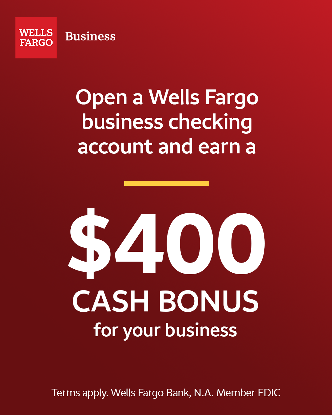 Wells Fargo Facebook ad