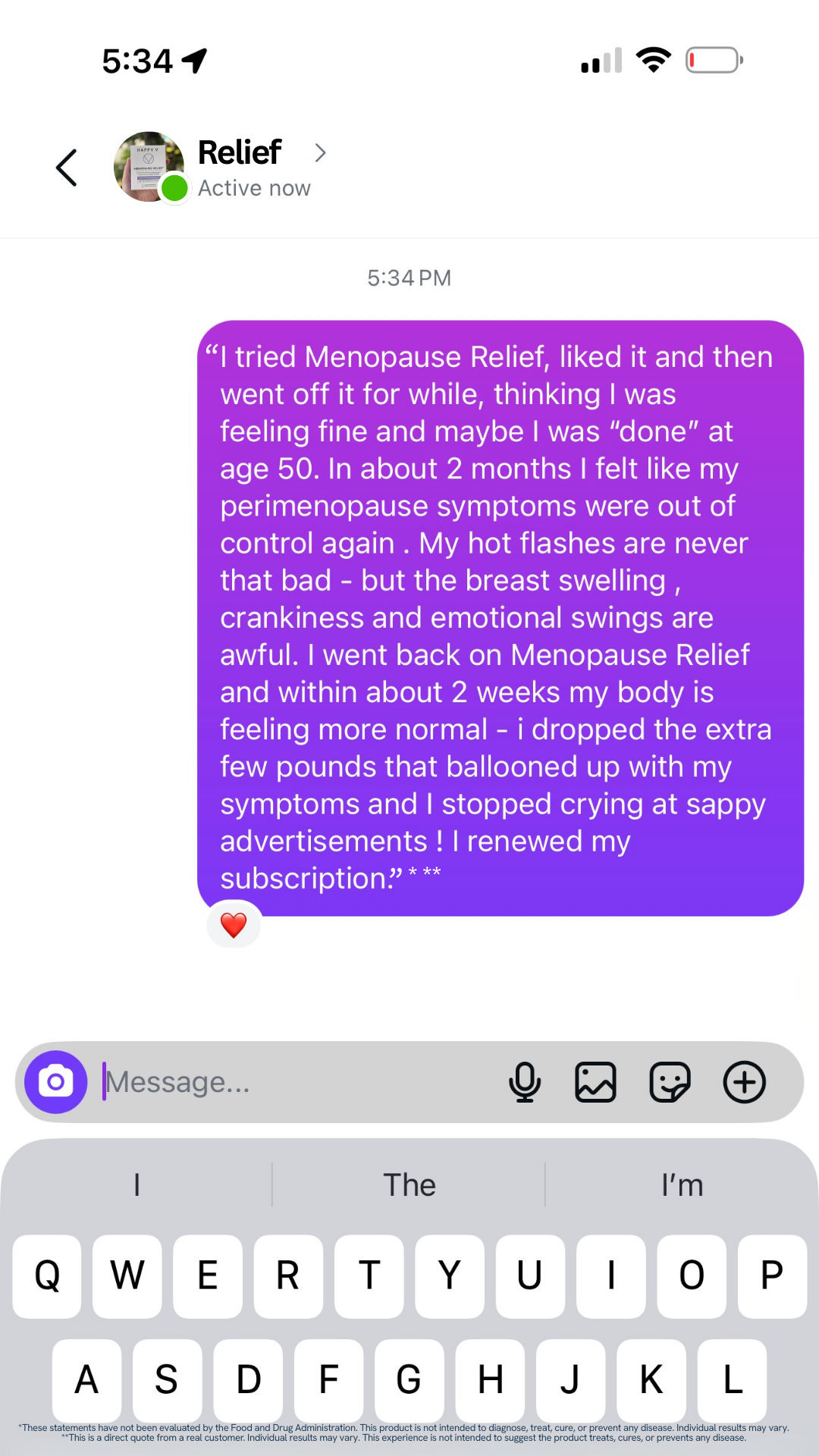 Happy V Facebook ad