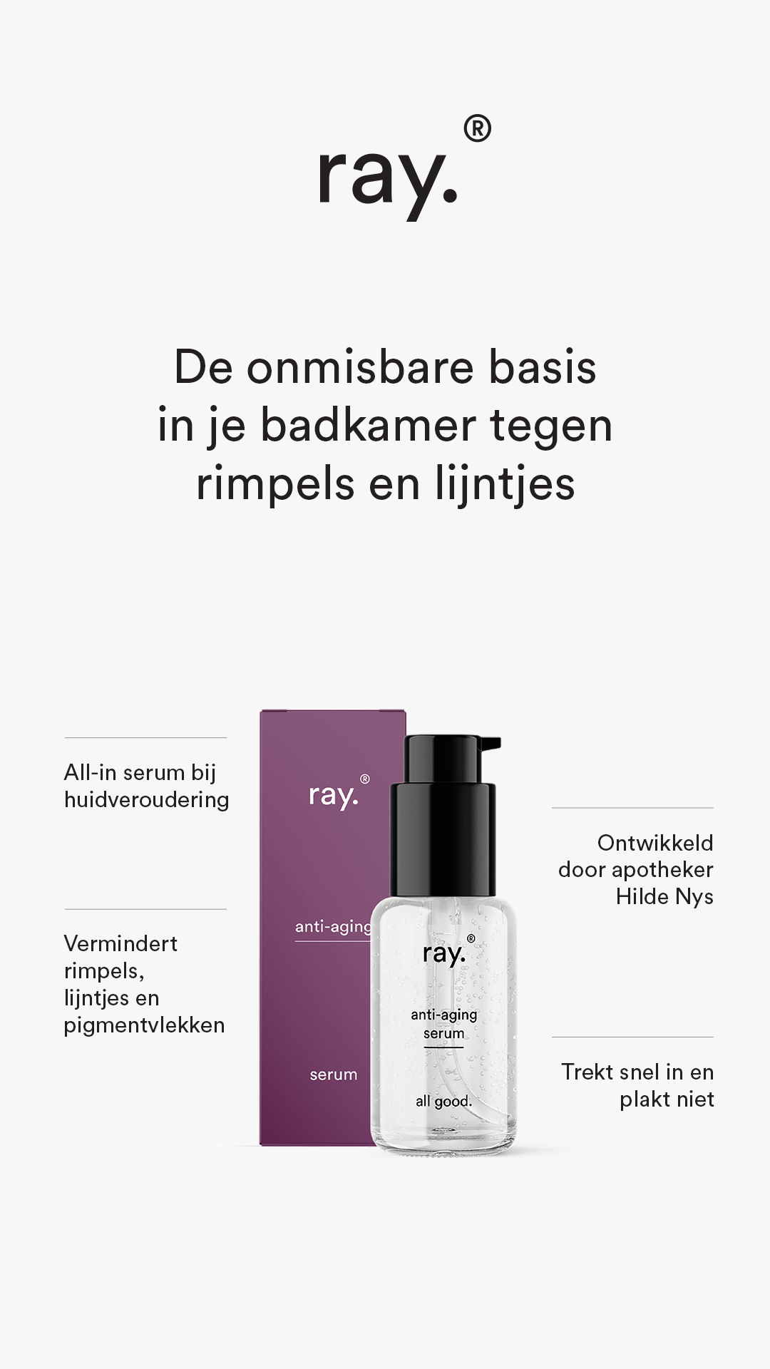 Ray Skincare Facebook ad