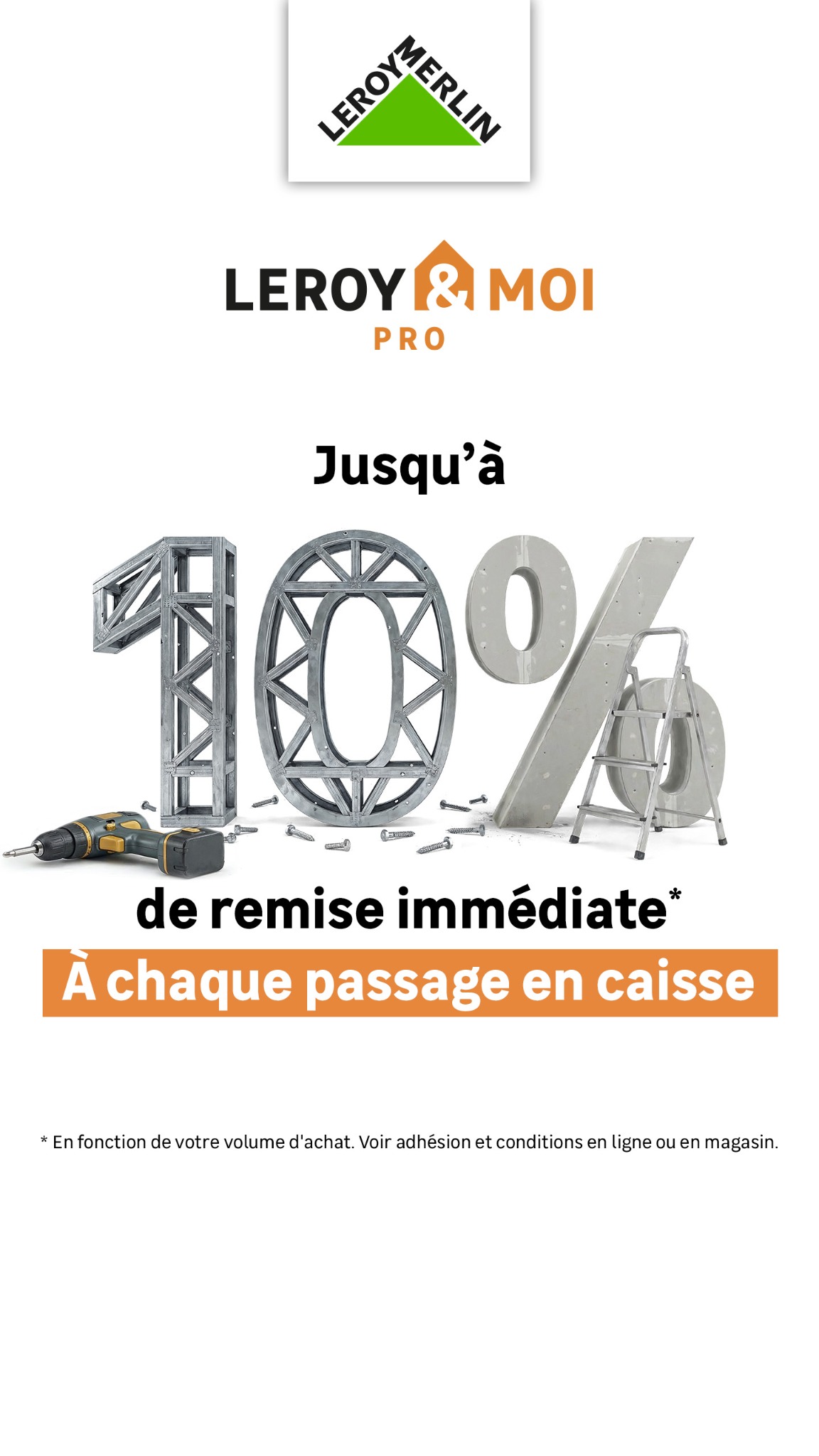 LEROY MERLIN Facebook ad: Pensé pour les pros!