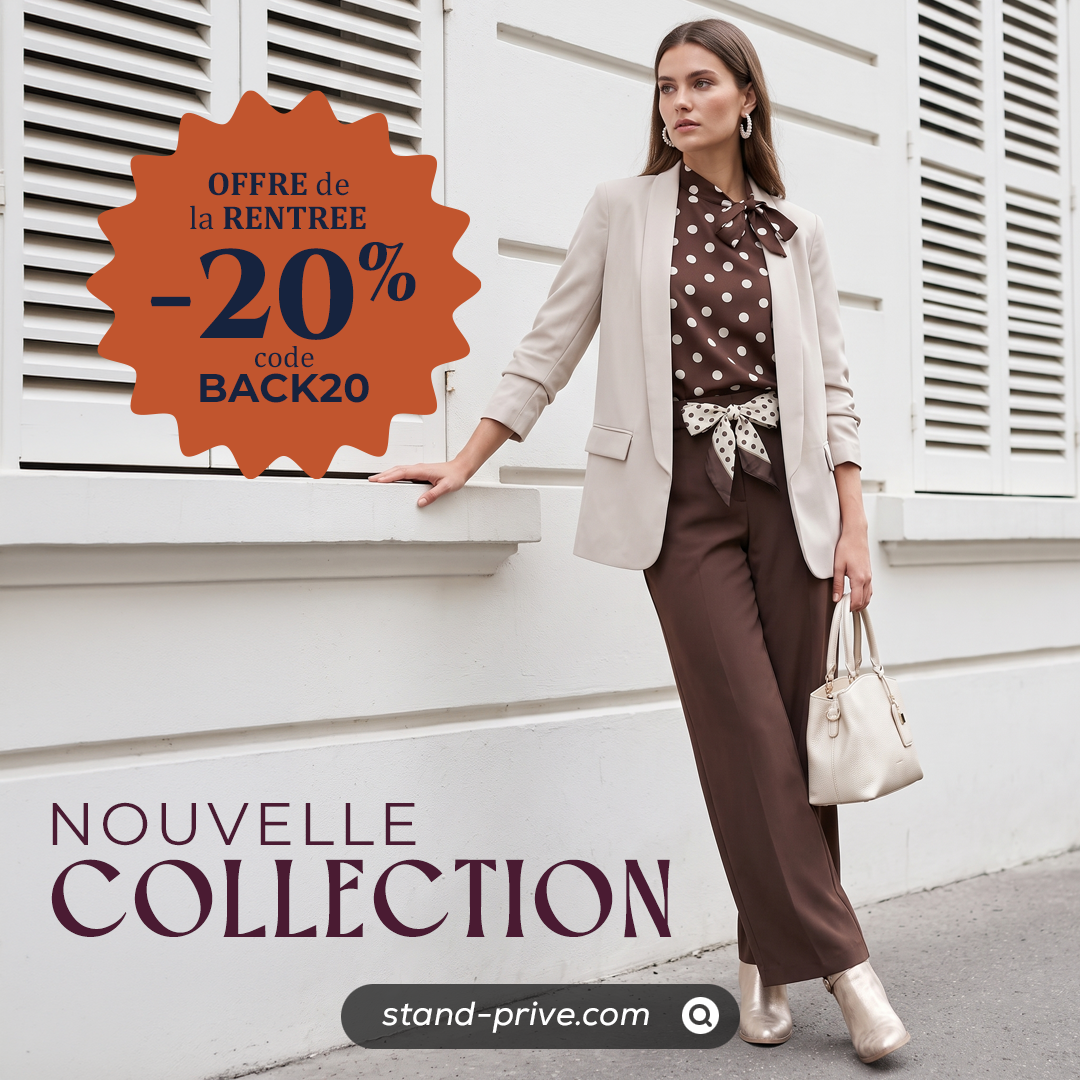 Stand-prive.com Facebook ad: -20% sur tout le site avec le code BACK20