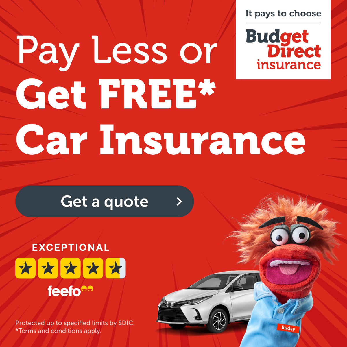 Budget Direct Insurance - Singapore Facebook ad