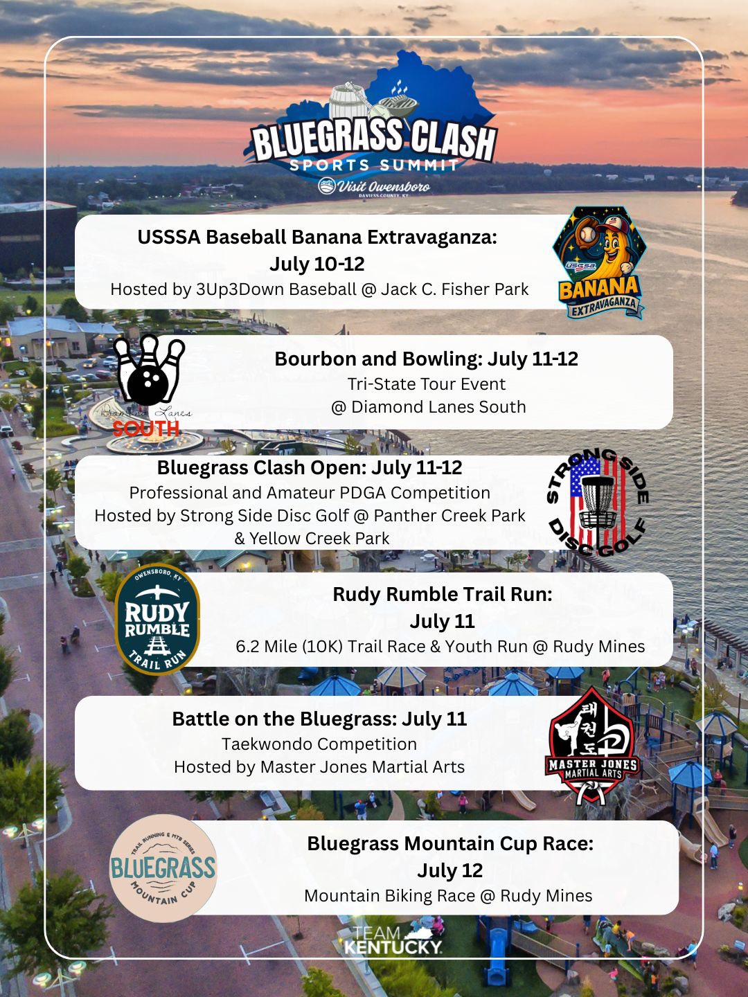Visit Owensboro Facebook ad: Two action packed weekends!
