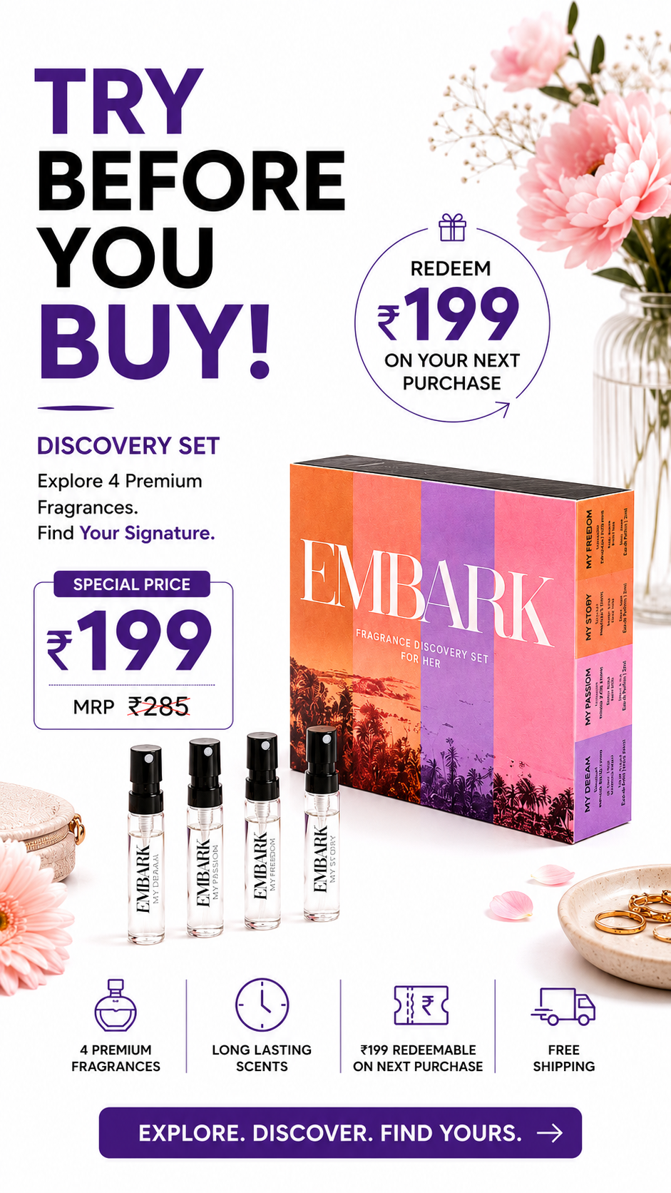 Embark Perfumes Facebook ad
