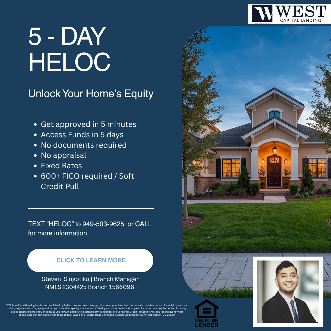 Steven Singotiko - Mortgage Broker Facebook ad: 5 Day Fund HELOC