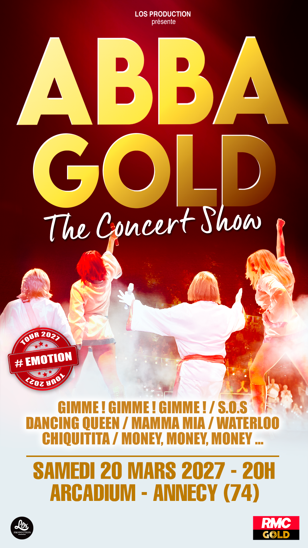 Le Bureau des Spectacles Facebook ad: Abba Gold The Concert Show | Concert le 20 mars 2027 |…