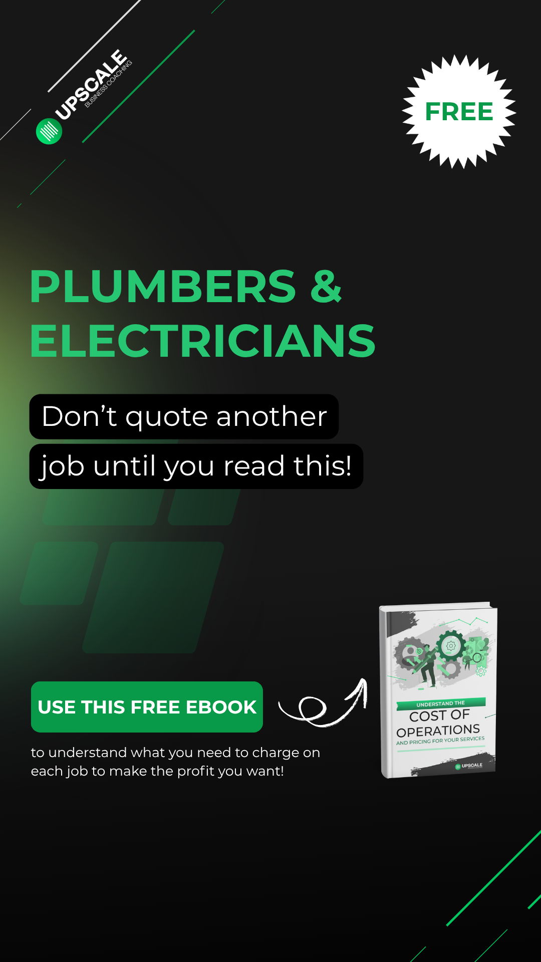 UpScale Tradie Business Coaching Facebook ad
