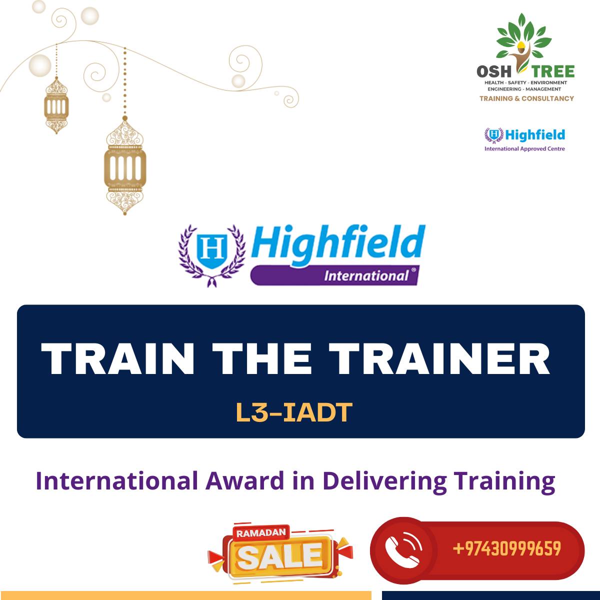 Oshtree Facebook ad: Become a certified Trainer with HIGHFIELD- IADT( TRAIN…