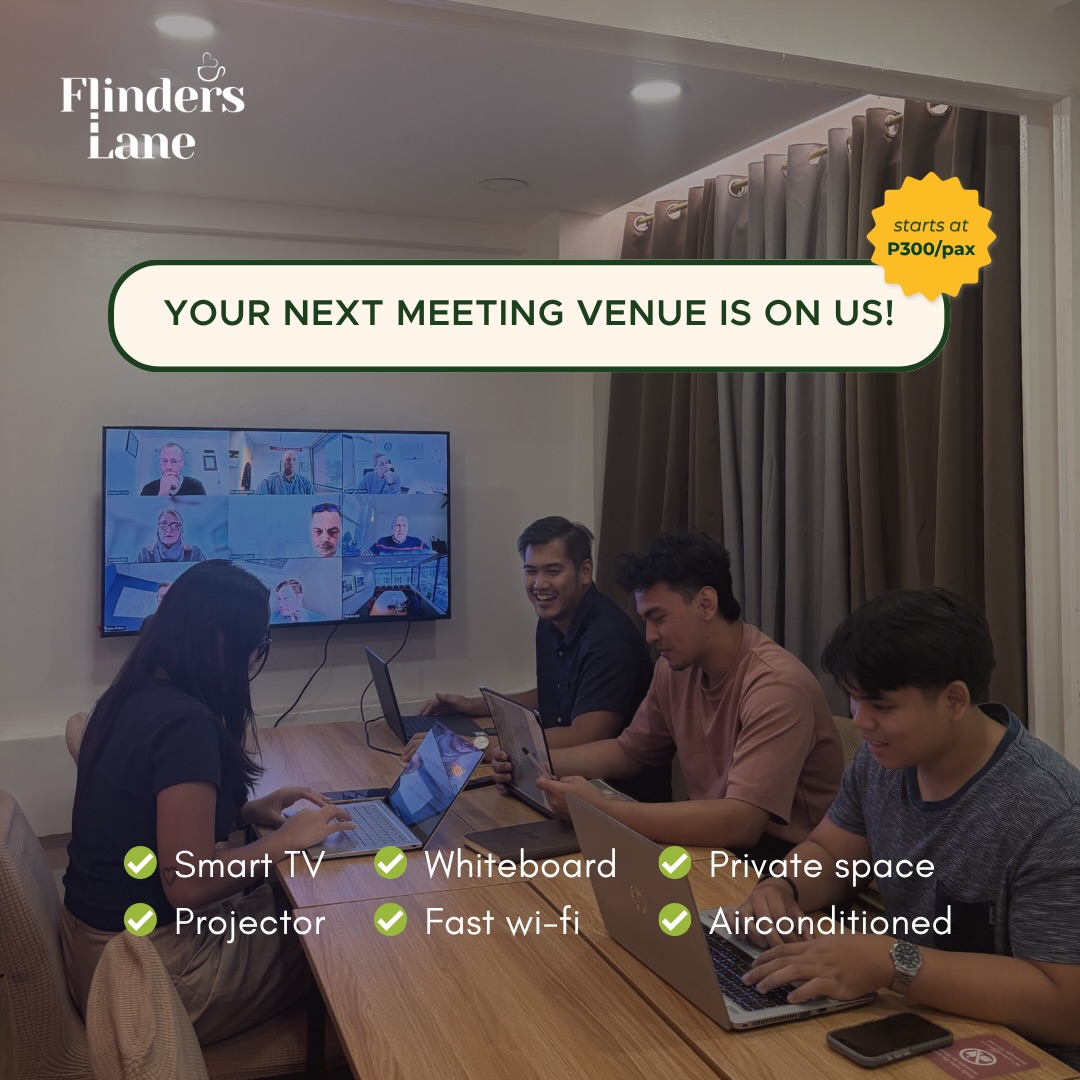 Flinders Lane Café Facebook ad: Looking for a space where your team can…