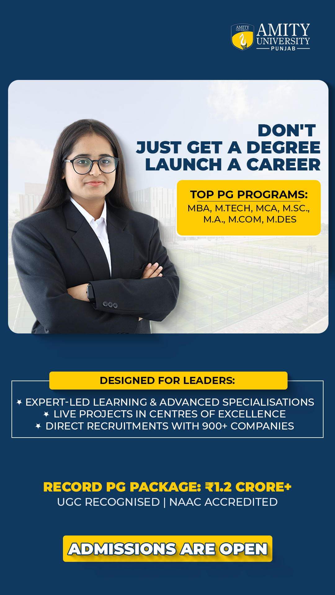 Amity University Punjab Facebook ad