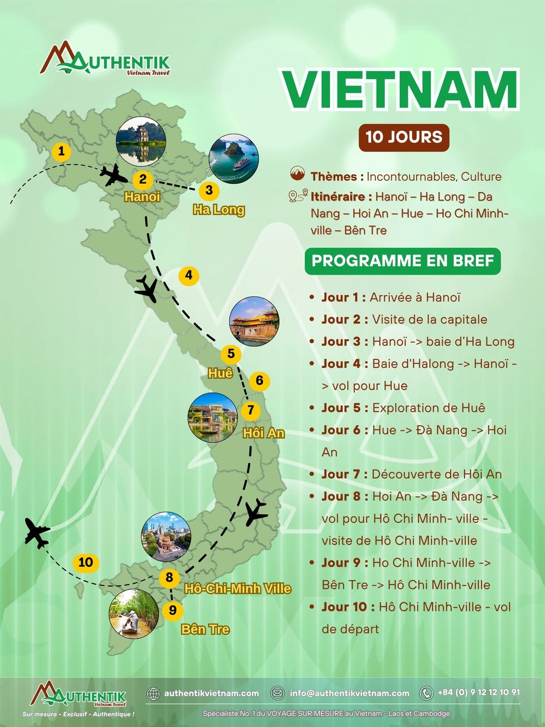 Authentik Vietnam Facebook ad: Votre voyage privé de rêve au Vietnam