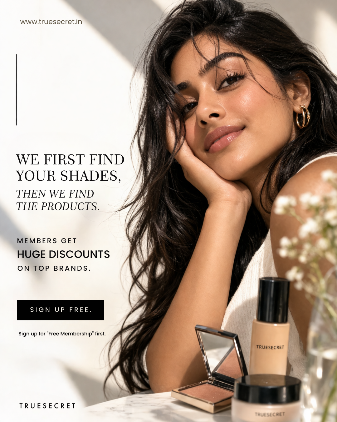 Truesecret Facebook ad: Stop Settling - Shine Like You Deserve!
