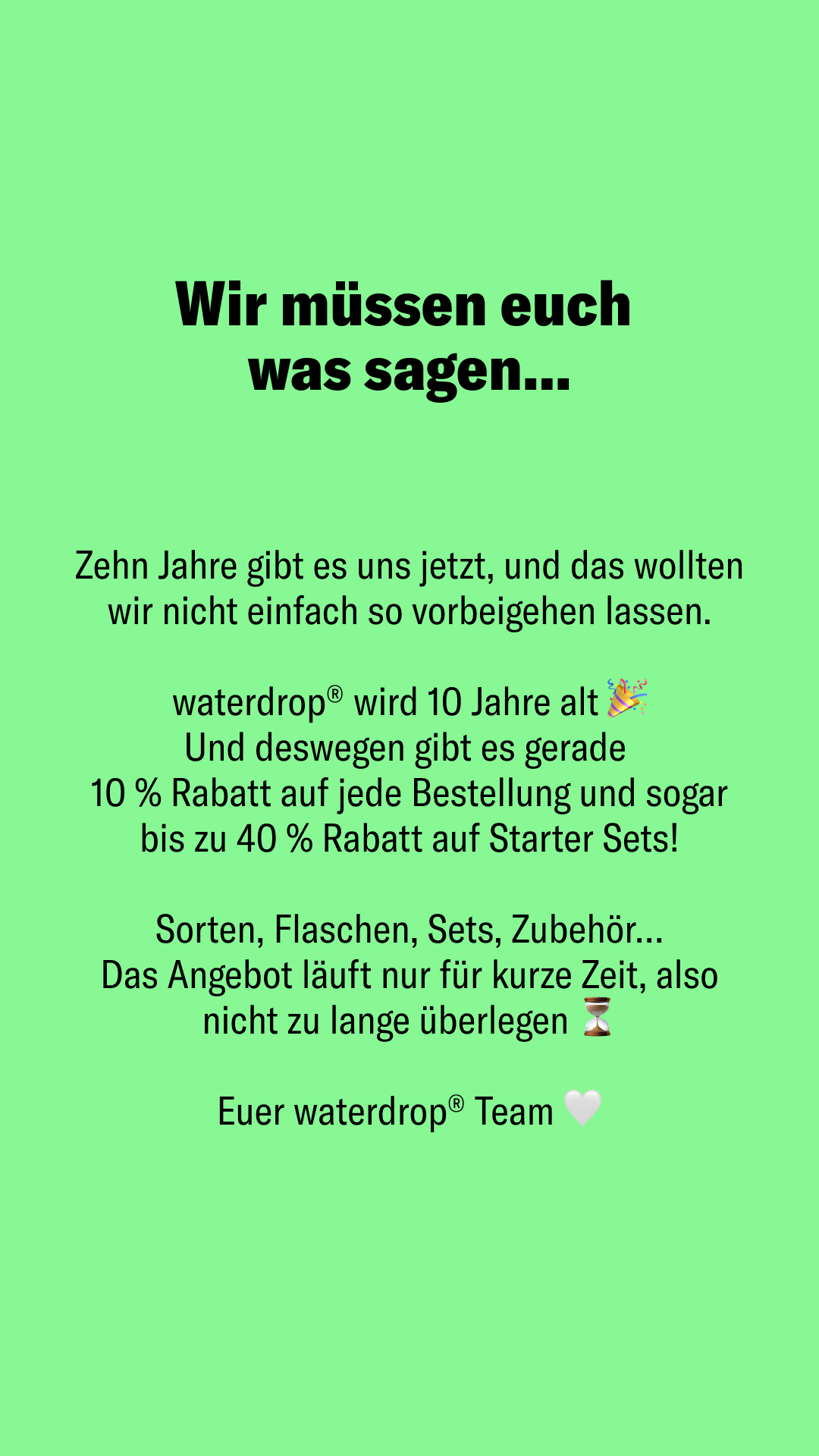 waterdrop Facebook ad