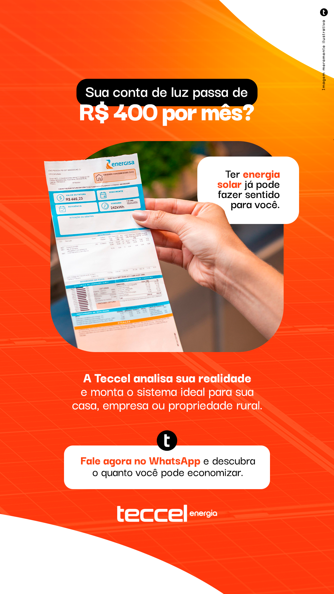 Teccel Energia Solar Facebook ad