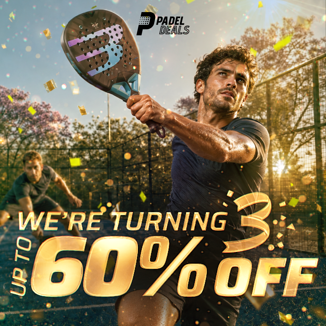 PadelDeals Facebook ad: UP TO 60% OFF