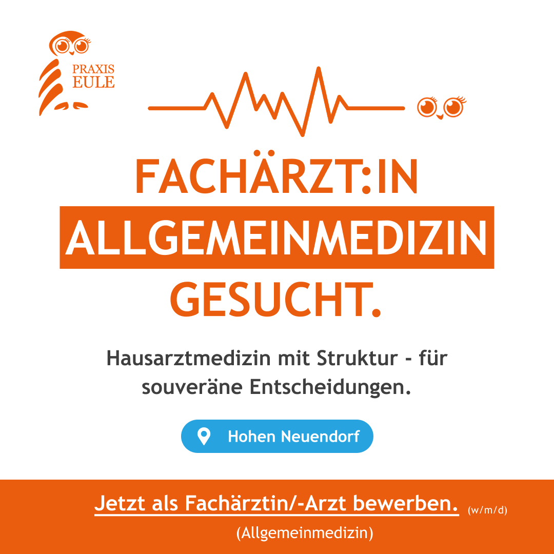 Arztpraxis Dr. Rosita Eule Facebook ad: Facharzt/-ärztin für die Allgemeinmedizin