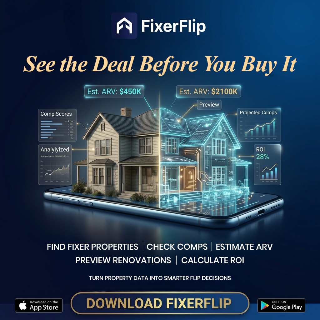 FixerFlip Facebook ad: Real Estate with FixerFlip AI