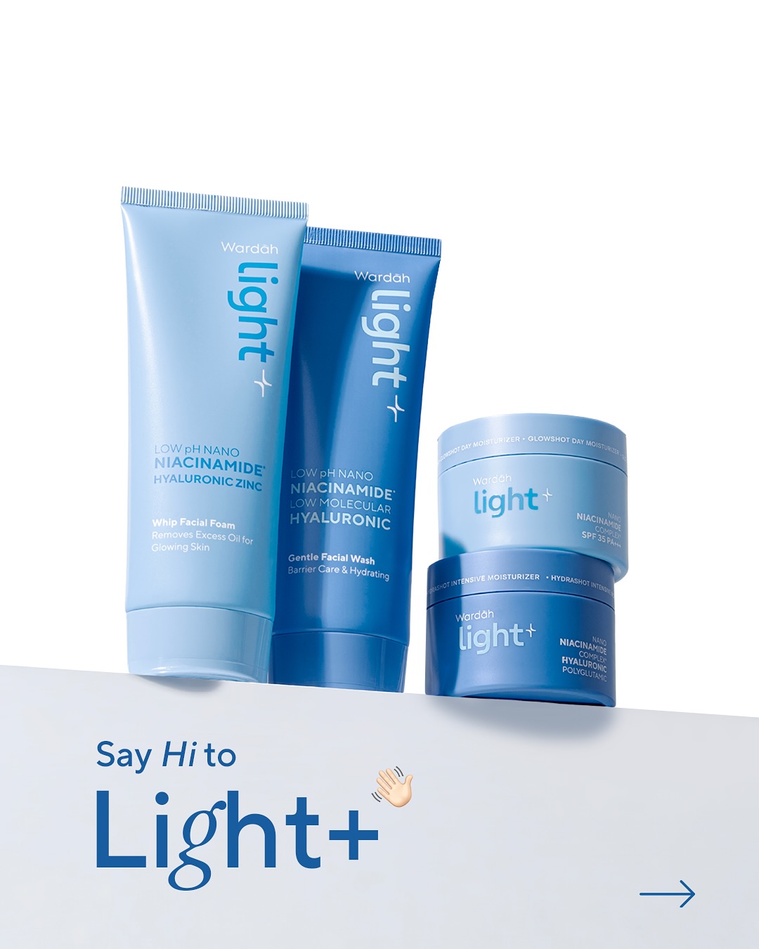 Wardah Beauty Malaysia Facebook ad: Say Hi to your new Light+!