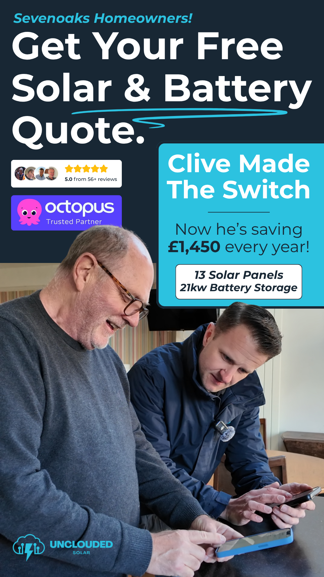 Unclouded Solar Facebook ad
