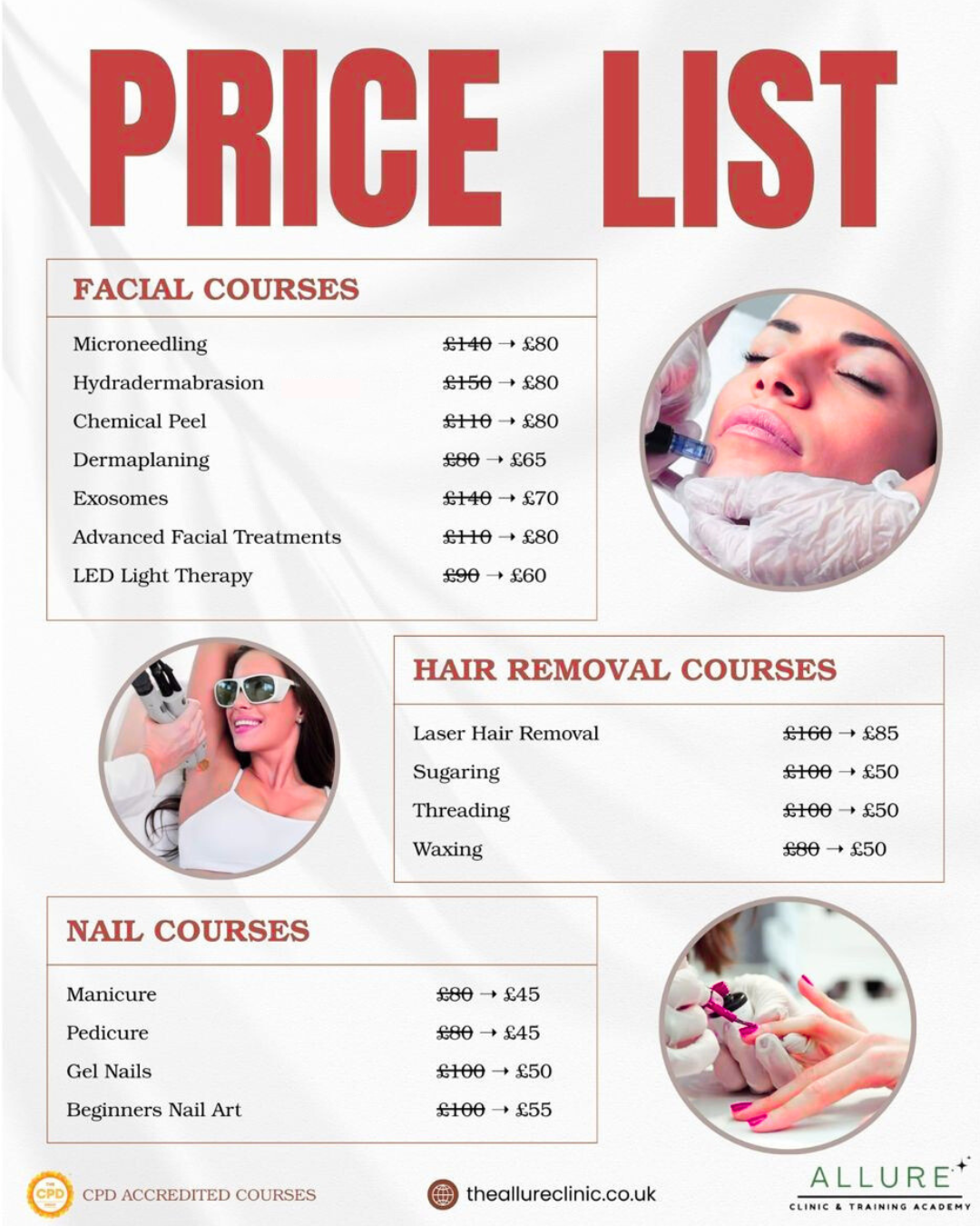 Allure Training Academy Facebook ad
