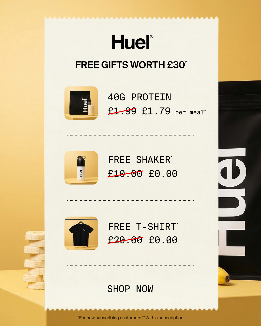 Huel Facebook ad