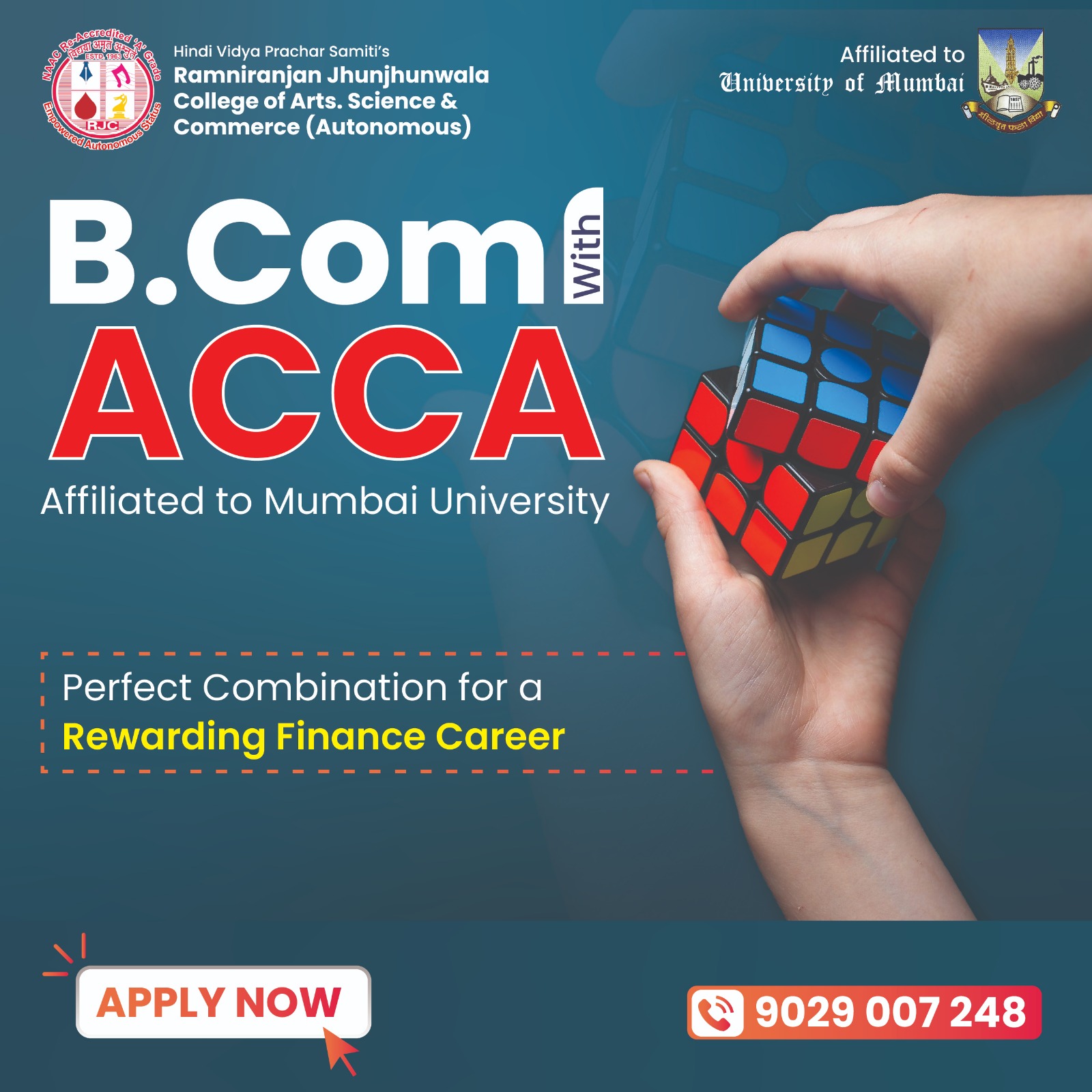 Ramniranjan Jhunjhunwala College Facebook ad: Your Global Accounting Career Starts Here