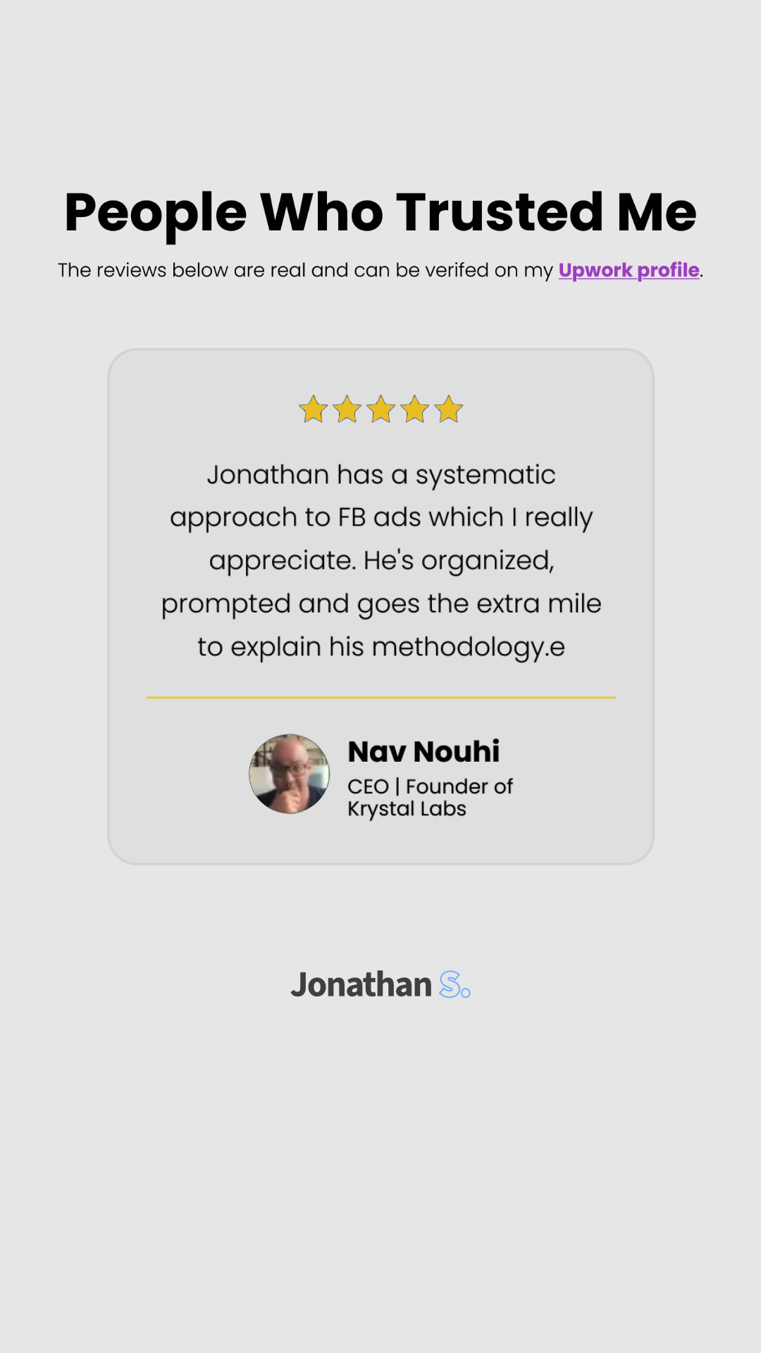 Jon the Freelancer - Meta Ads Expert Facebook ad