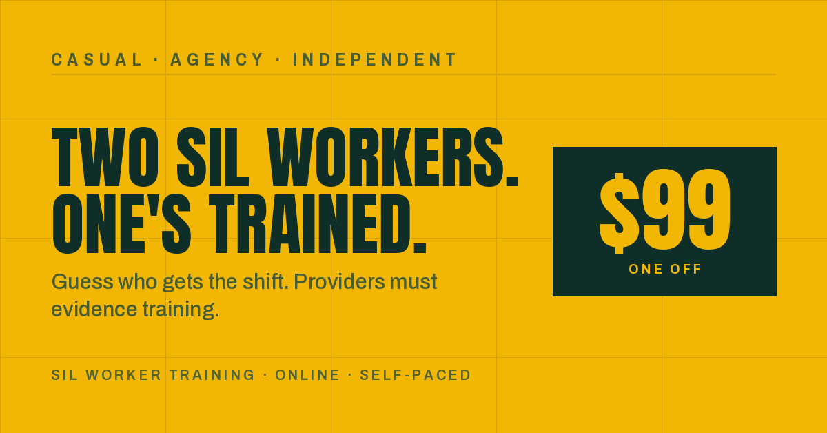 Disability Support Project Facebook ad: Get your SIL training sorted
