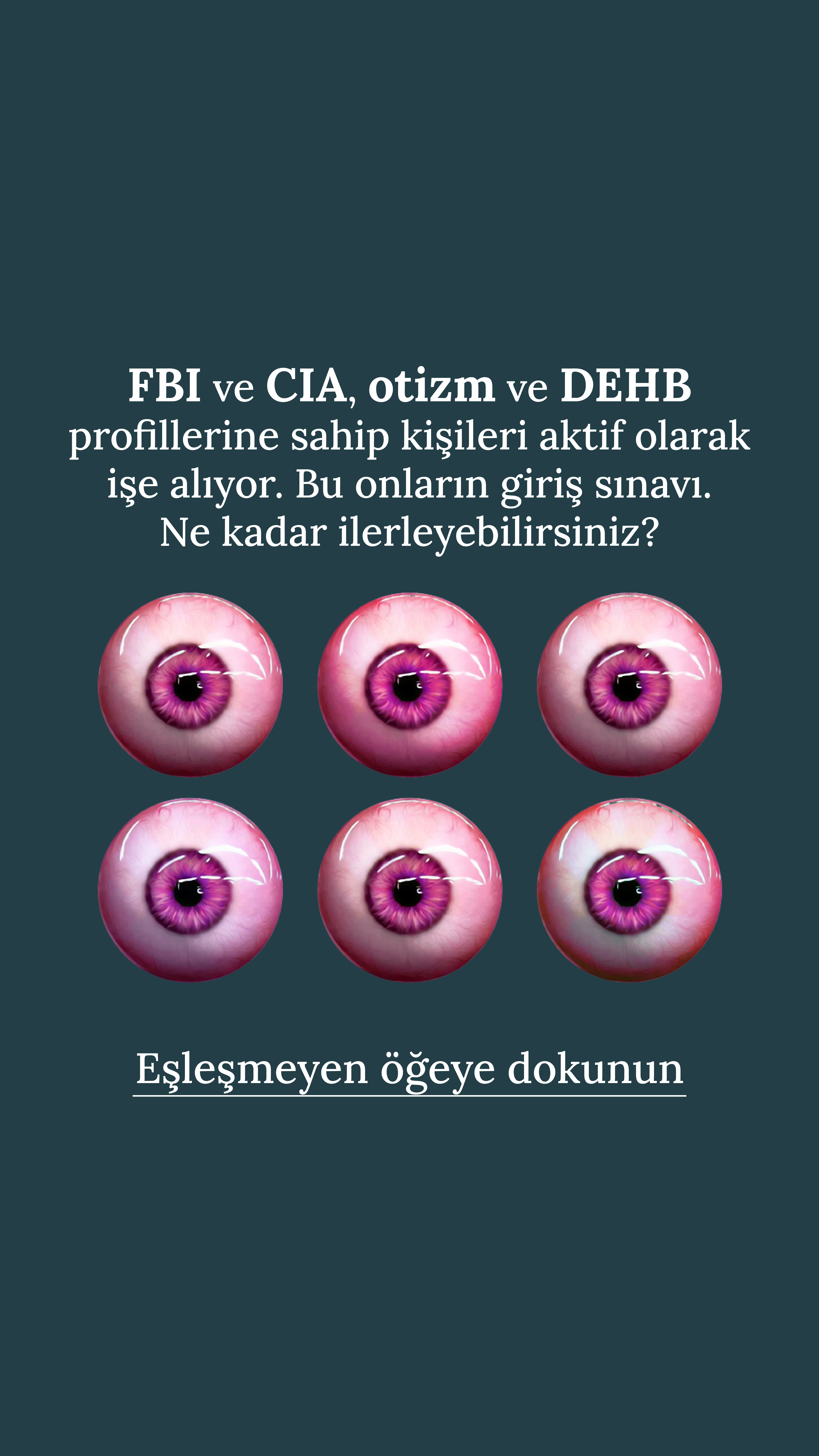 International Brain Test Facebook ad