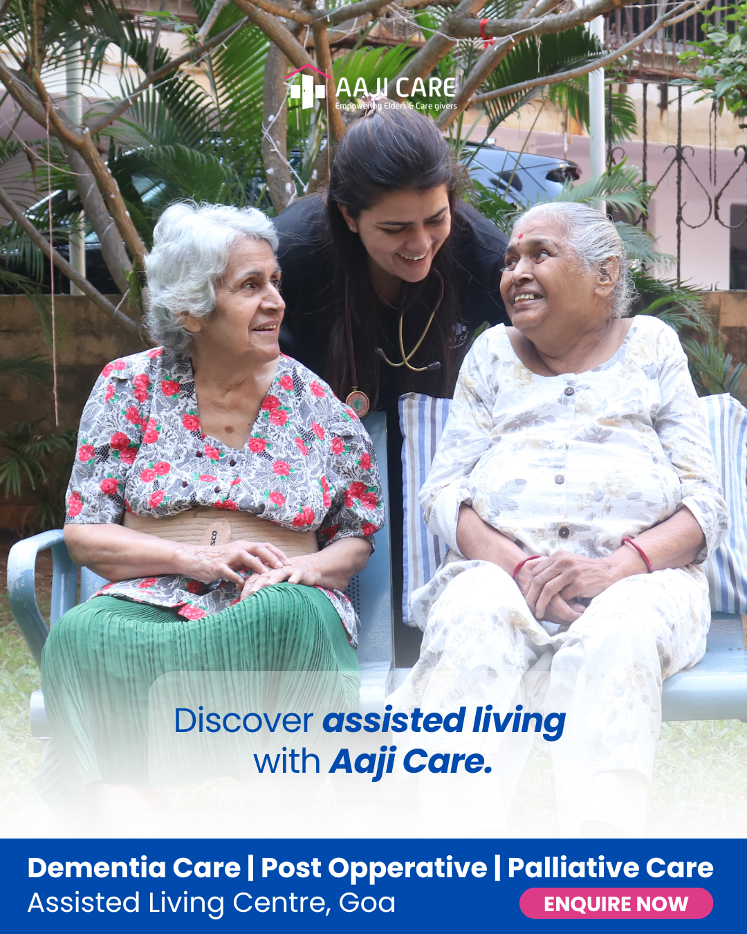 Aaji Care Home Health Services Facebook ad from Mar 9, 2026