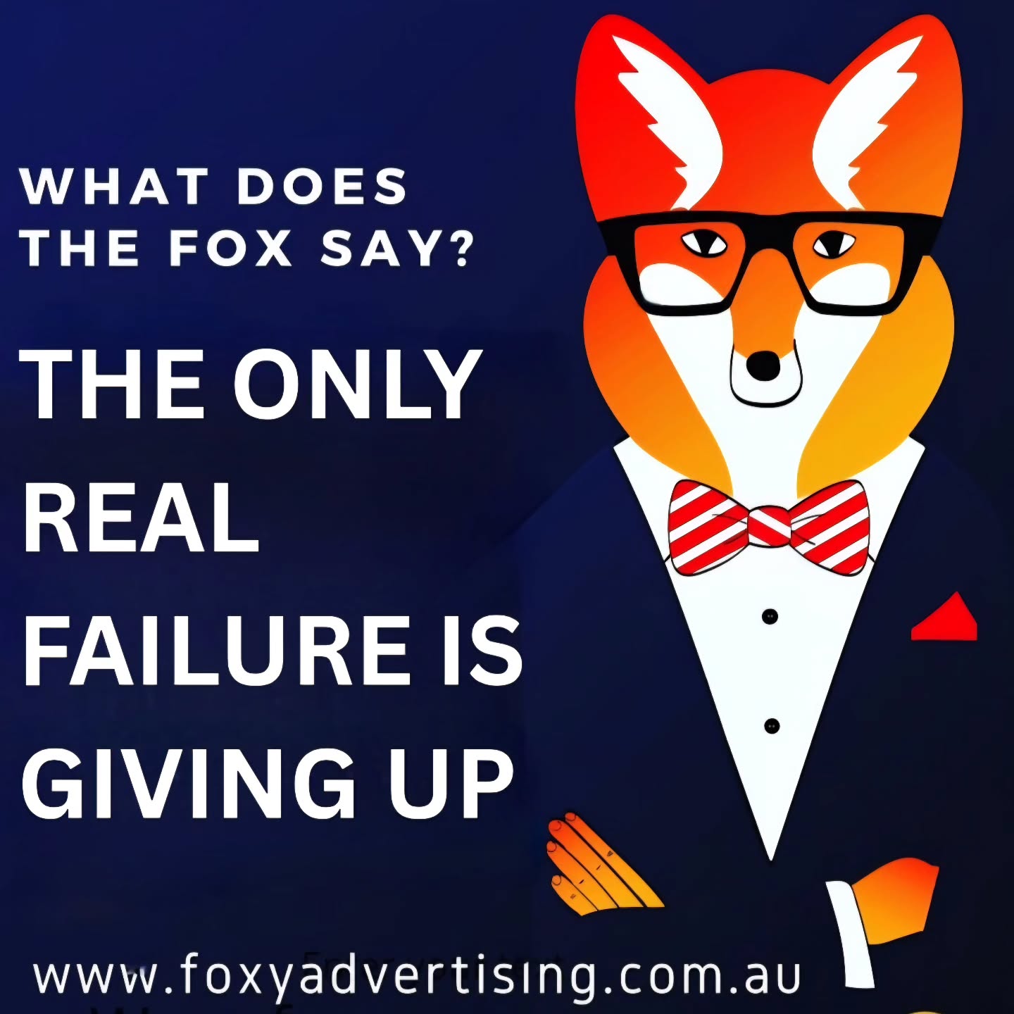 Foxy Advertising Facebook ad: Ready to give up on marketing your business?