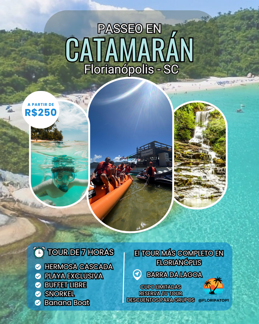 Floripa top1 Facebook ad: Reserva ahora por WhatsApp