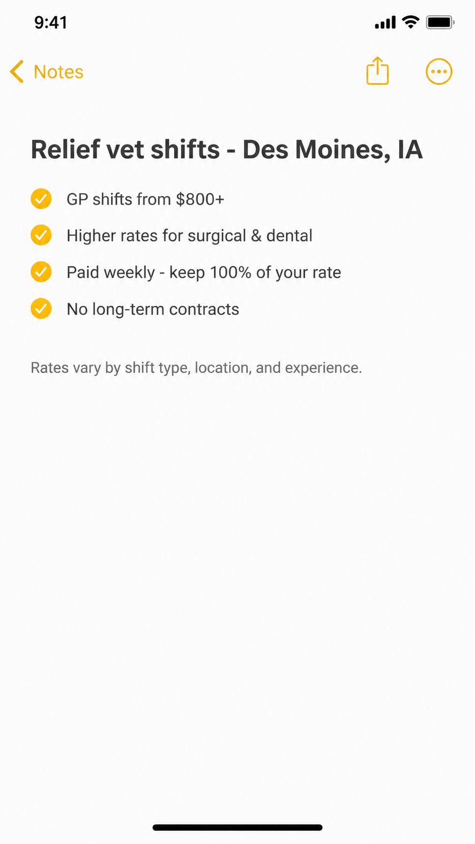 Flex Vet Staffing Facebook ad