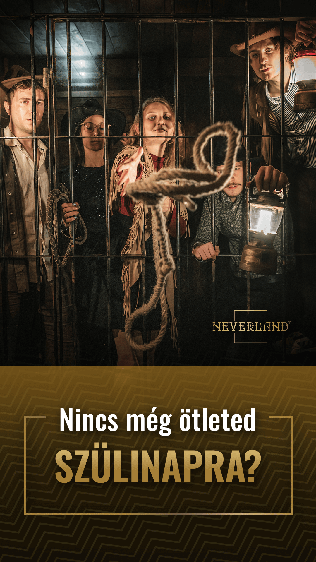 Neverland Bar • Escape Room • Pizzeria Facebook ad