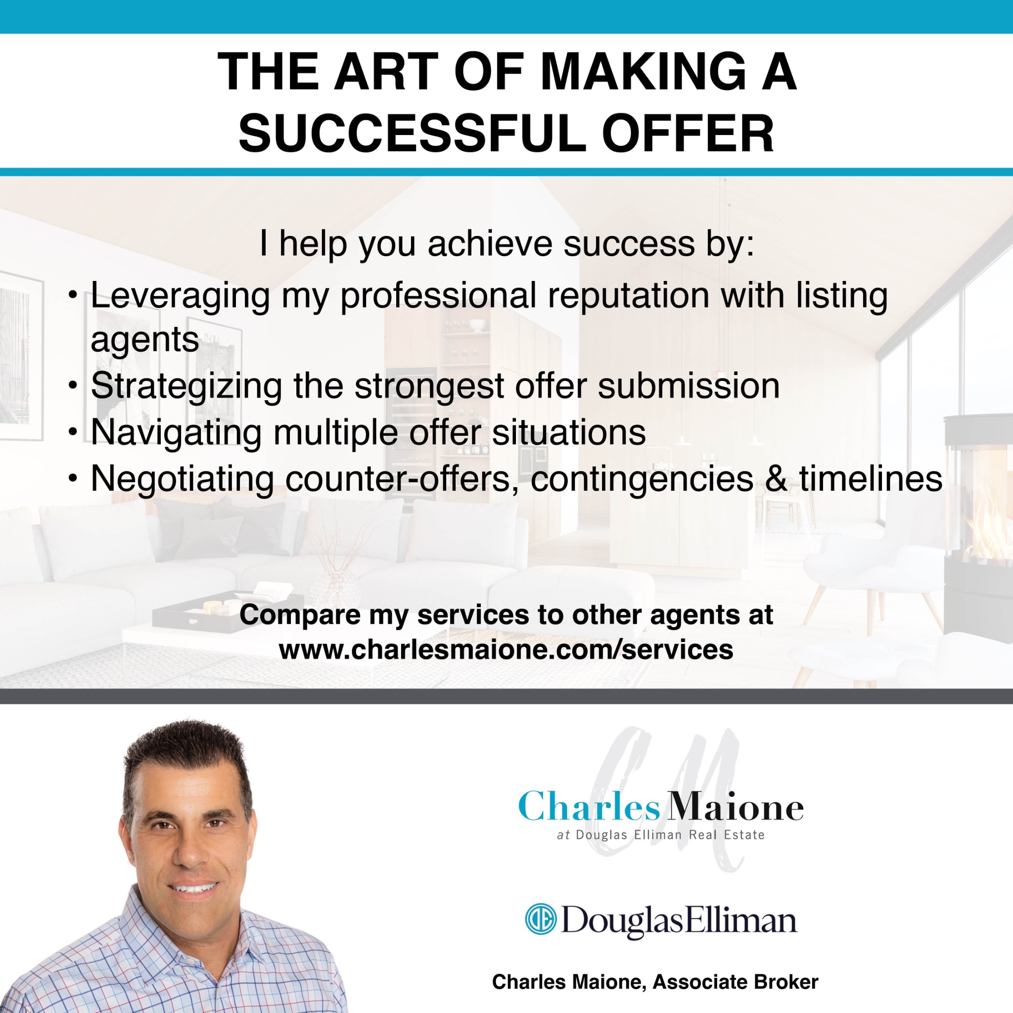 Charles Maione at Douglas Elliman Real Estate Facebook ad: Message or Call (516) 984-5596