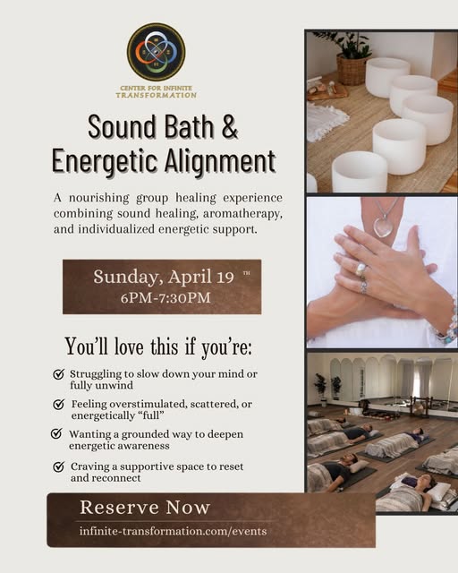 Center For Infinite Transformation Facebook ad: Find Inner Calm!