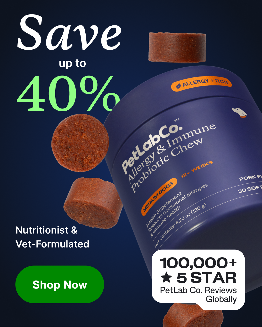 PetLab Co. Facebook ad