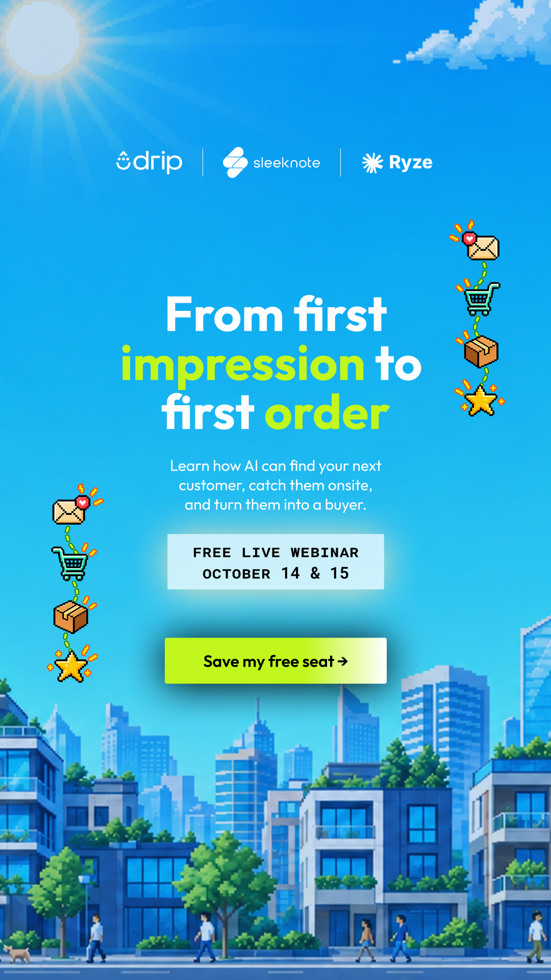 Drip Email Marketing for Ecommerce Facebook ad: Save your seat