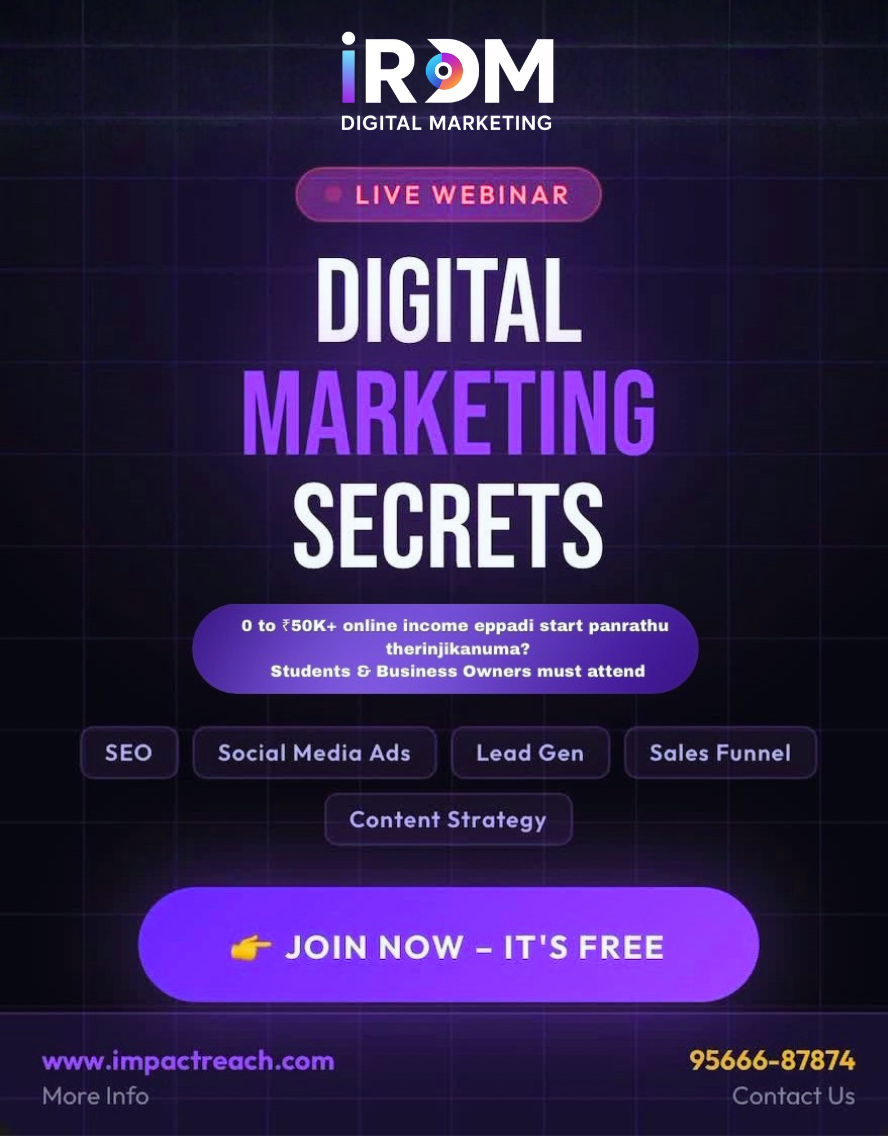 IRDM Digital Marketing Facebook ad: Learn Digital Marketing & Earn Online