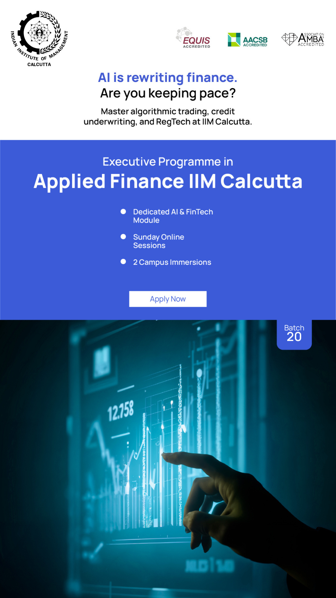 IIM Calcutta Executive Programme in Applied Finance Facebook ad