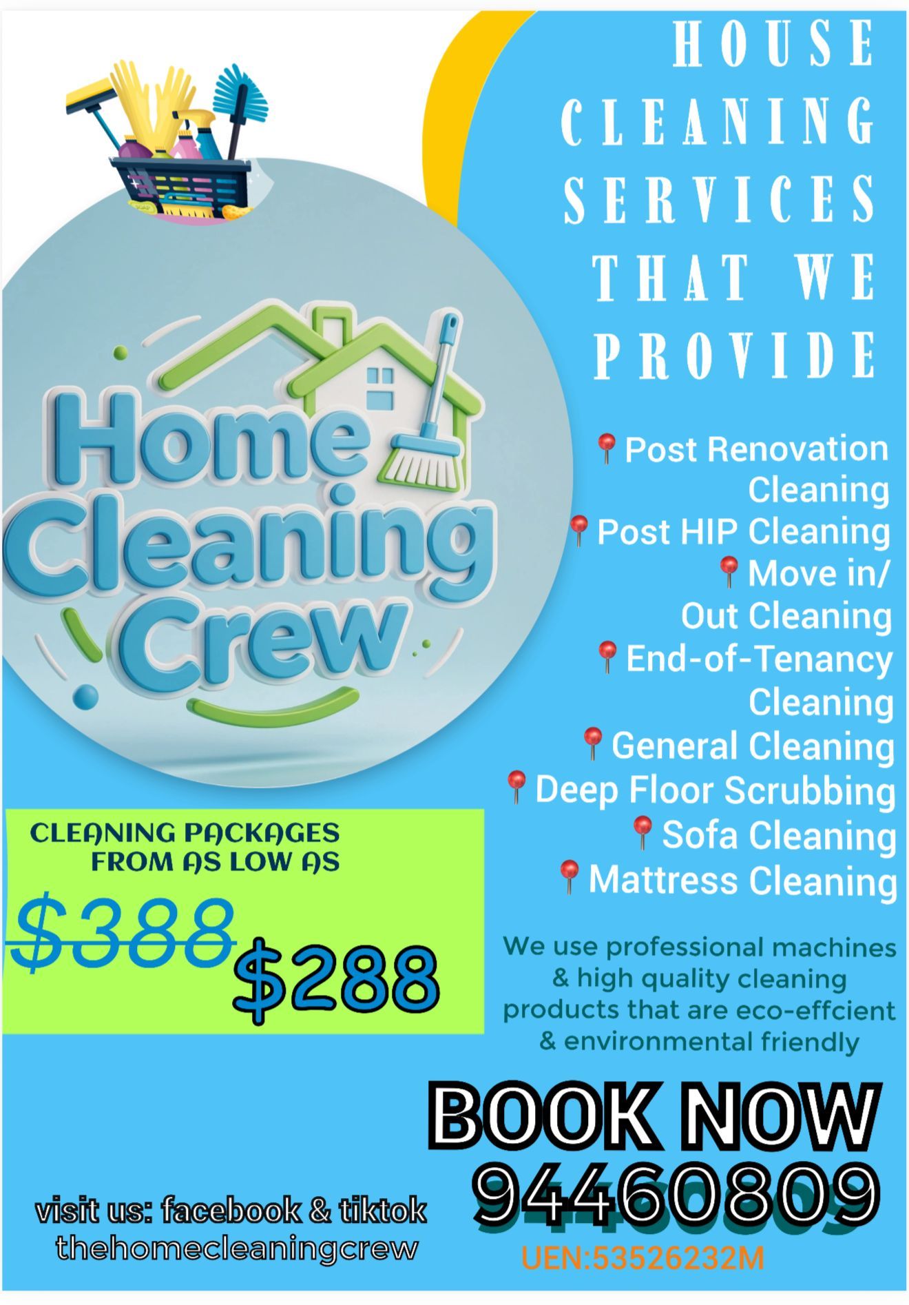 The Home Cleaning Crew Facebook ad